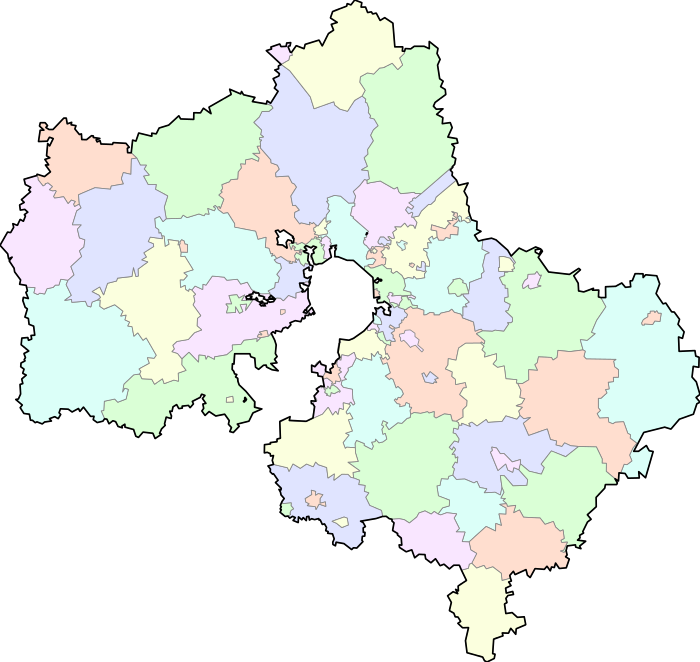 Карта районов Московской области